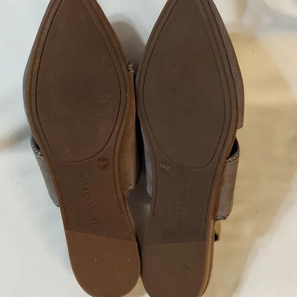 Lucky Brand "Bidimin" gray suede slides / mules. NEW. Sz 11 - Picture 4 of 6